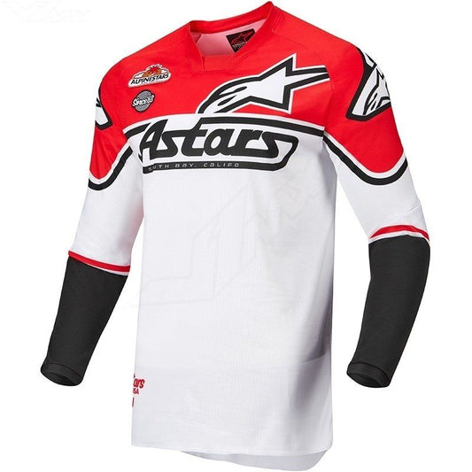 Alpinestars Racer Flagship Jersey White Red Fluo Black