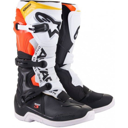 ALPINESTARS TECH 3 BOOT - BLACK WHITE RED FLUO YELLOW