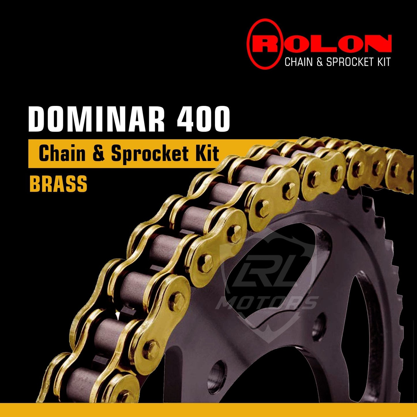 Bajaj Dominar 400 Rolon Brass Chain & Sprocket Kit