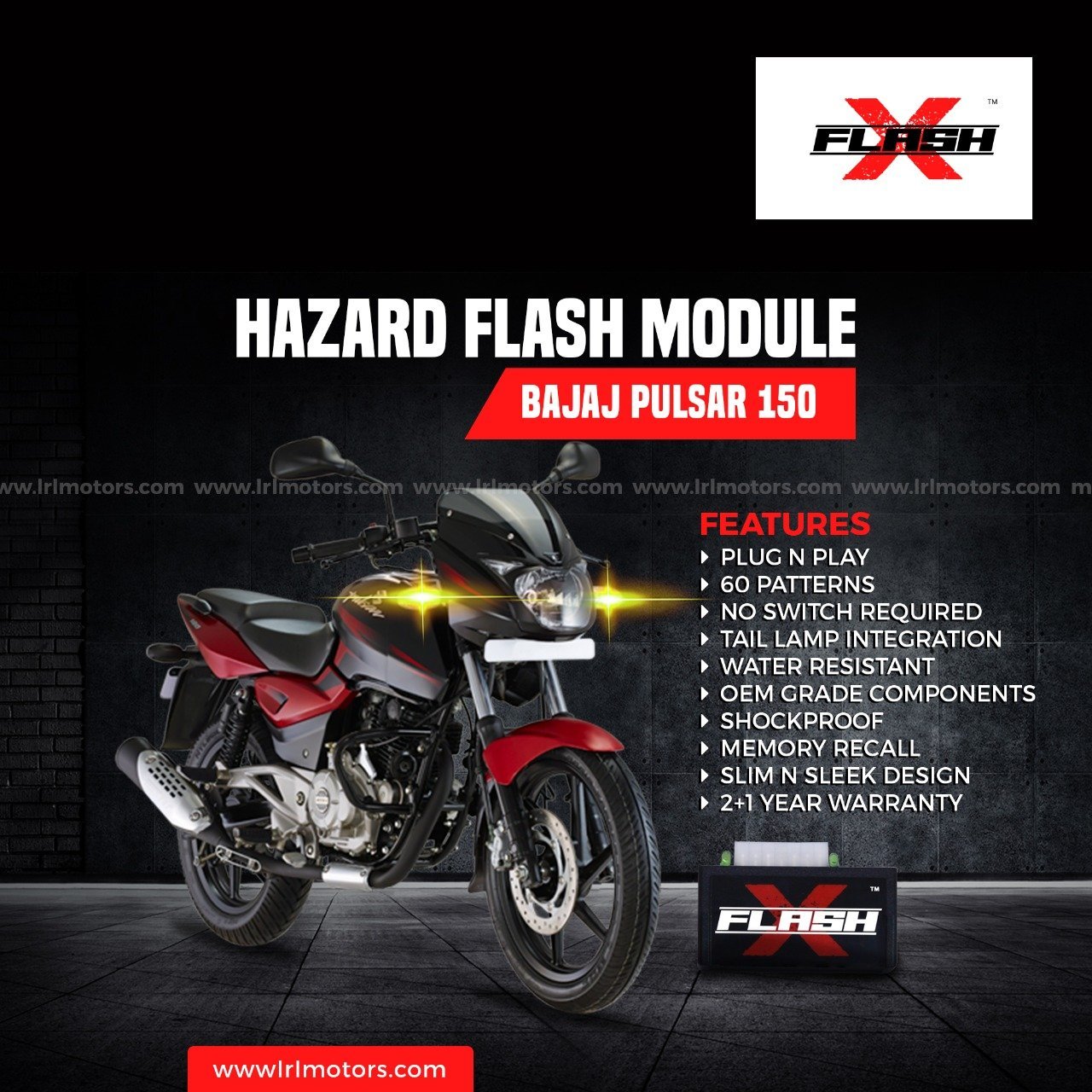 Bajaj Pulsar 150  Flash X Hazard Flash Module, Blinker,Flasher