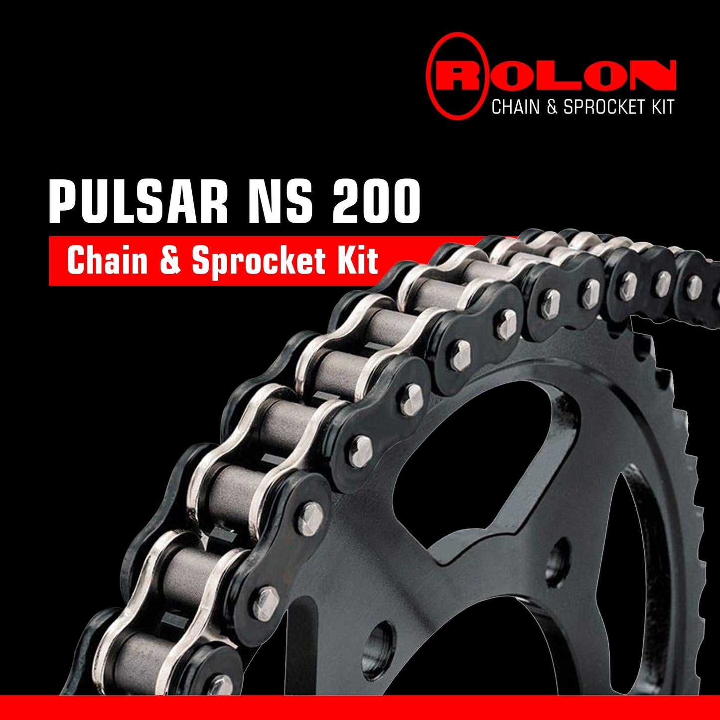 Bajaj NS200/AS 200 cc Rolon Chain & Sprocket Kit(2012-2015)