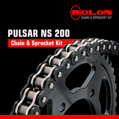 Bajaj NS200/AS 200 cc Rolon Chain & Sprocket Kit(2012-2015)