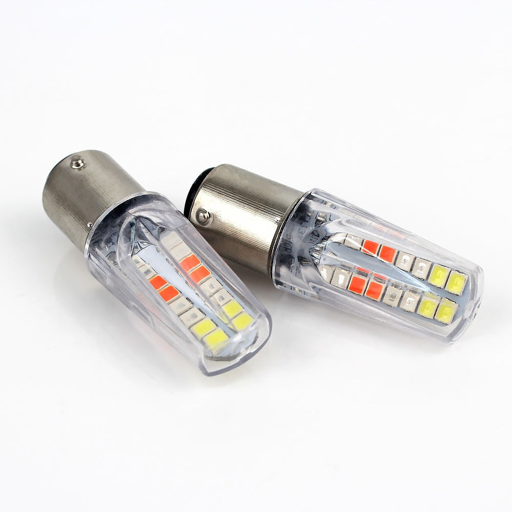 Universal 4 Color LED Tail Light/Parking Bulbs (12V, 5W) Pack of 2 for Bikes