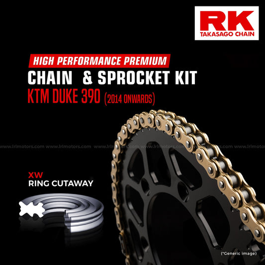 KTM Duke 390 2014 - 2023 Brass Chain Kit ( RK Japan)  112 Links