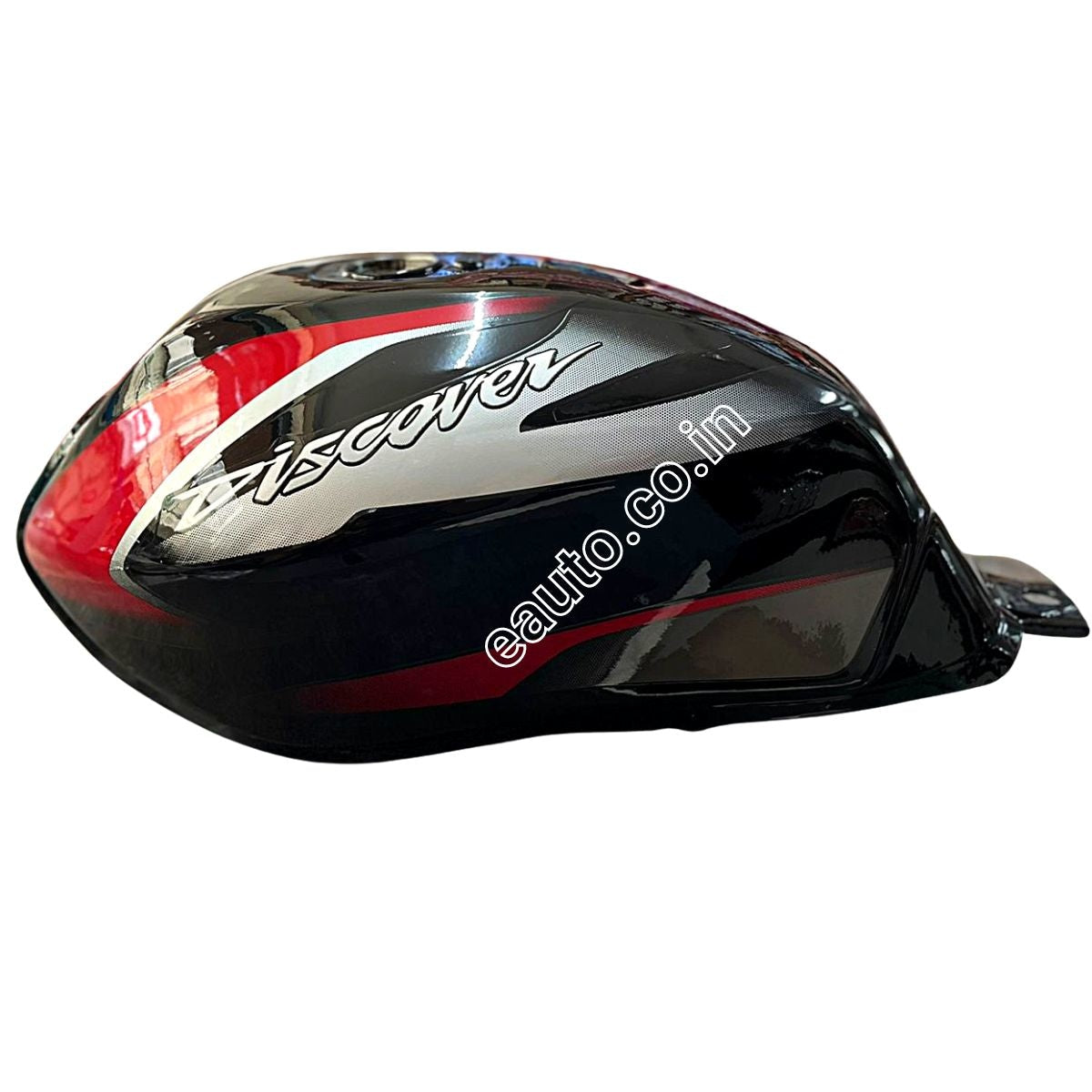 ENSONS Fuel Tank for Bajaj Discover 125 BS4 | Black With Red Sticker