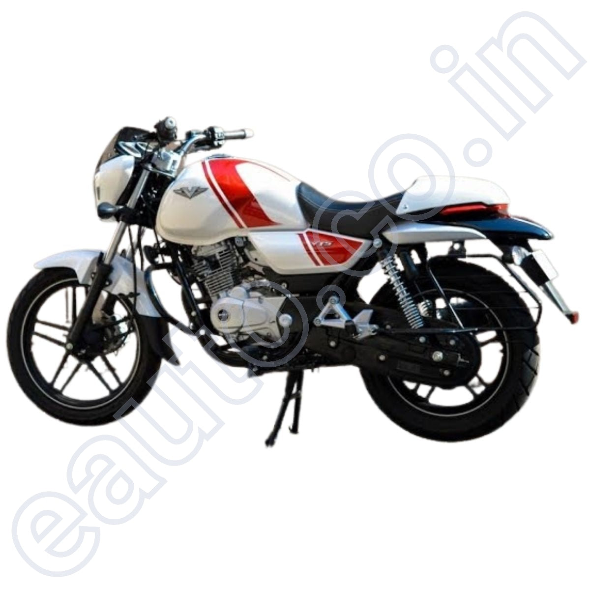 ENSONS Fuel Tank for Bajaj Vikrant V15 | V12 | White with Red sticker