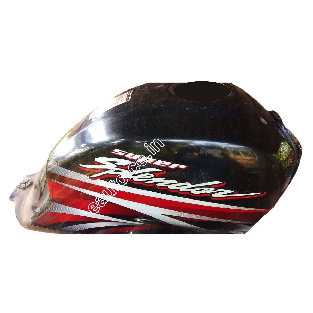 ENSONS Fuel Tank for Hero Super Splendor | Black & Red | Petrol Tank or Tanki