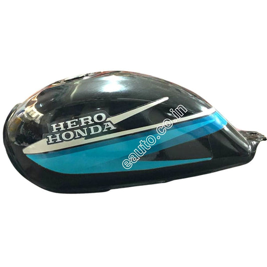 ENSONS Fuel Tank for Hero Super Splendor Old Model | Black & Blue | Petrol Tank or Tanki