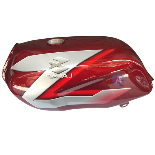 Ensons Petrol Tank for Bajaj CT 100 (Red/Silver)