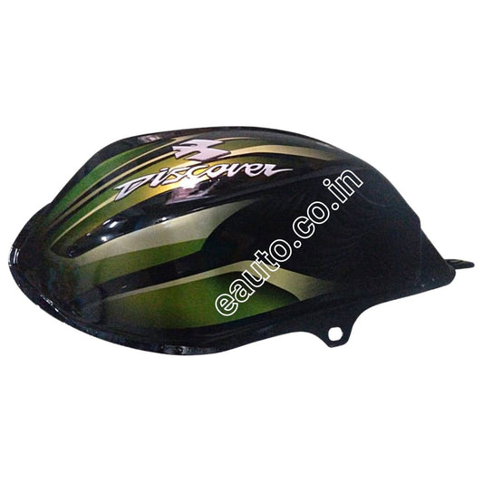 Ensons Petrol Tank for Bajaj Discover 100/ 125 New Model/ 150 (Black/Golden 3D)