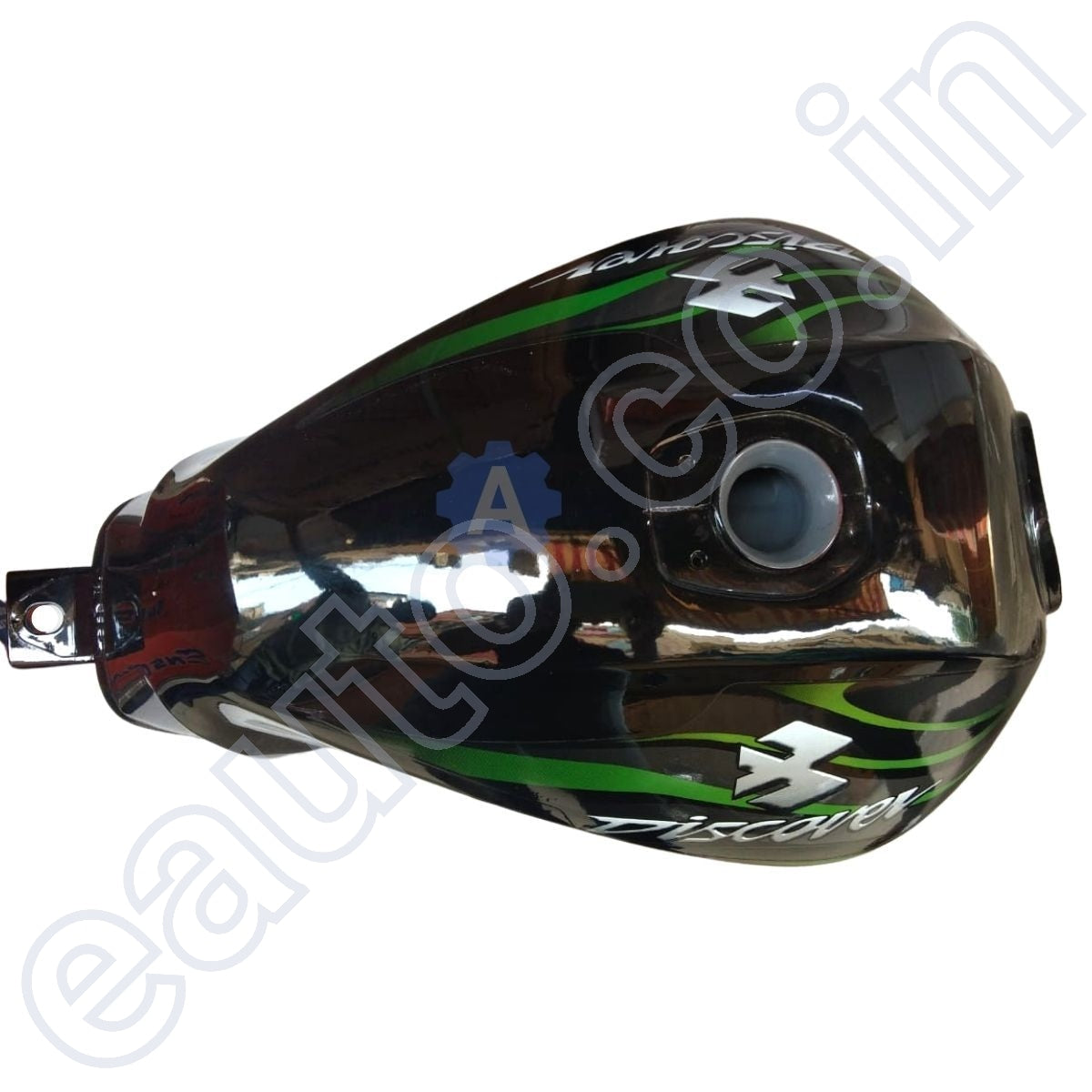 Ensons Petrol Tank for Bajaj Discover 100/ 125 New Model/ 150 (Black/Green 3D)