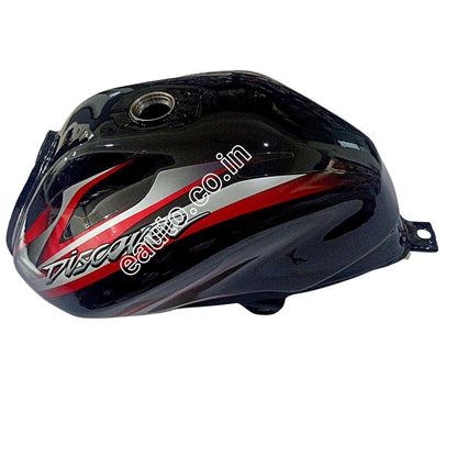 Ensons Petrol Tank for Bajaj Discover 125ST/ 100T (Black/Red)