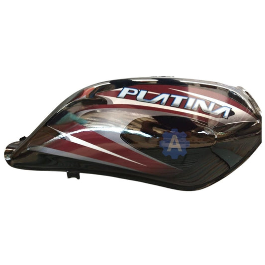 Ensons Petrol Tank for Bajaj Platina 100 New Model (Black/Maroon)