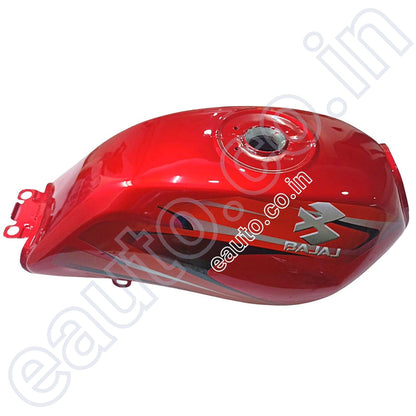 Ensons Petrol Tank for Bajaj Platina 100 (Red/Silver)