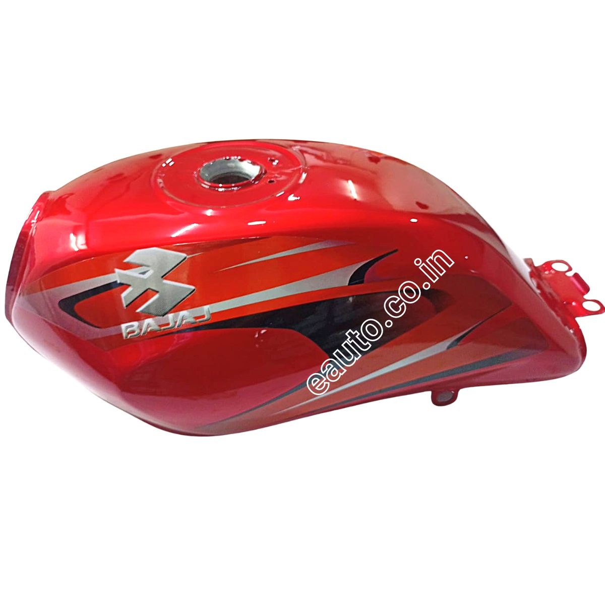 Ensons Petrol Tank for Bajaj Platina 100 (Red/Silver)