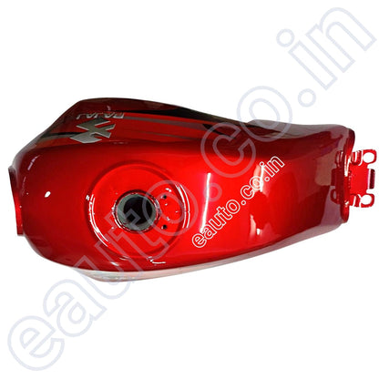 Ensons Petrol Tank for Bajaj Platina 100 (Red/Silver)