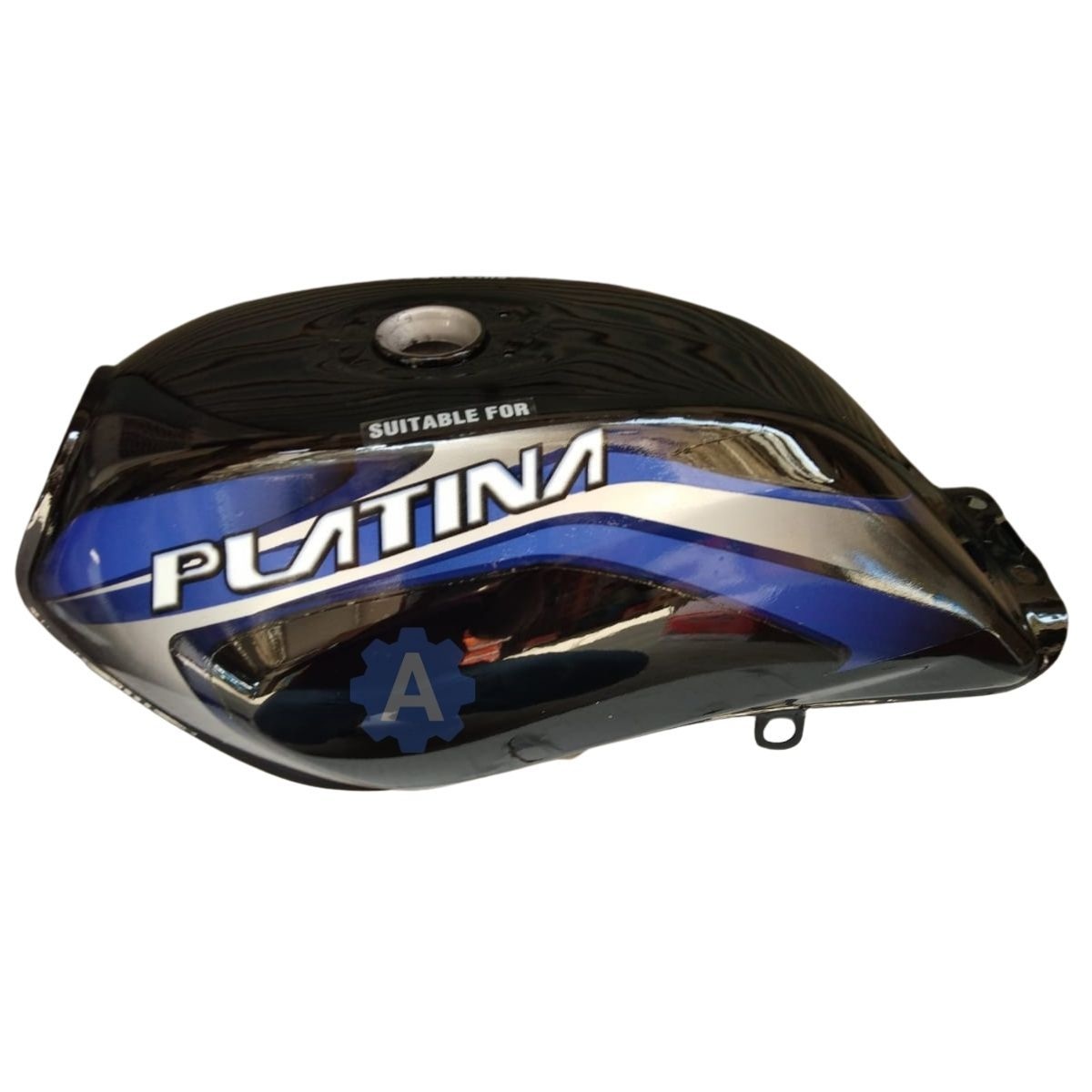 Ensons Petrol Tank for Bajaj Platina 125 (Black/Blue)