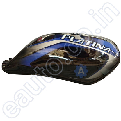 Ensons Petrol Tank for Bajaj Platina 125 (Black/Blue)