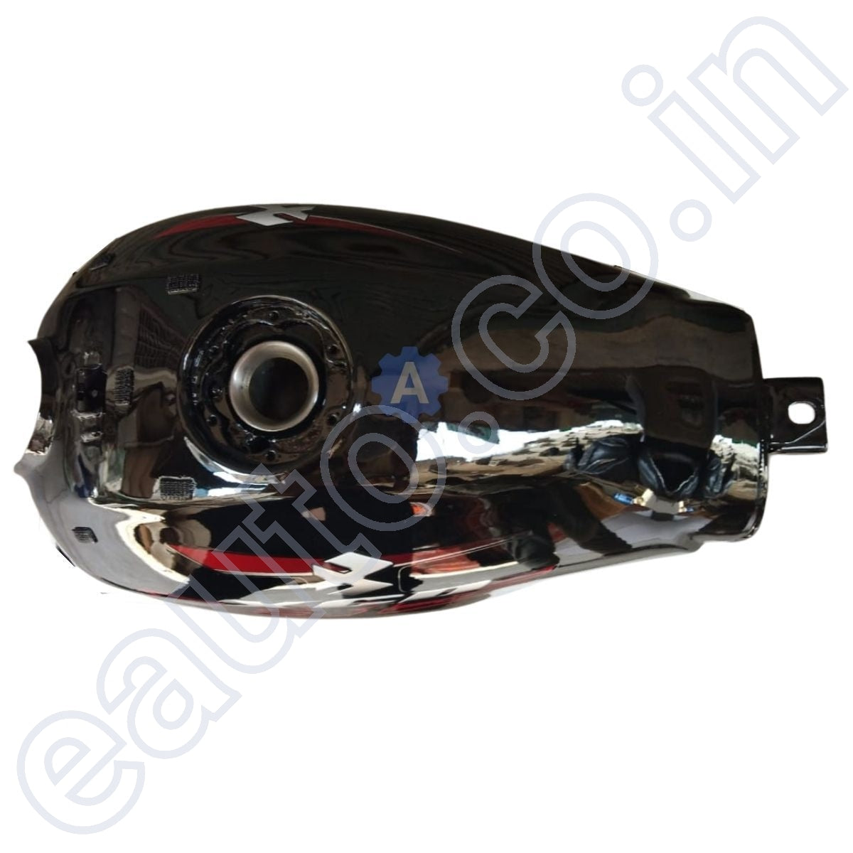 Ensons Petrol Tank for Bajaj XCD 135 | Black with Red Sticker