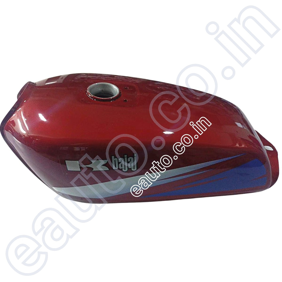 Ensons Petrol Tank for Kawasaki Bajaj 4S Champion | KB4S | Red | Blue & White Sticker