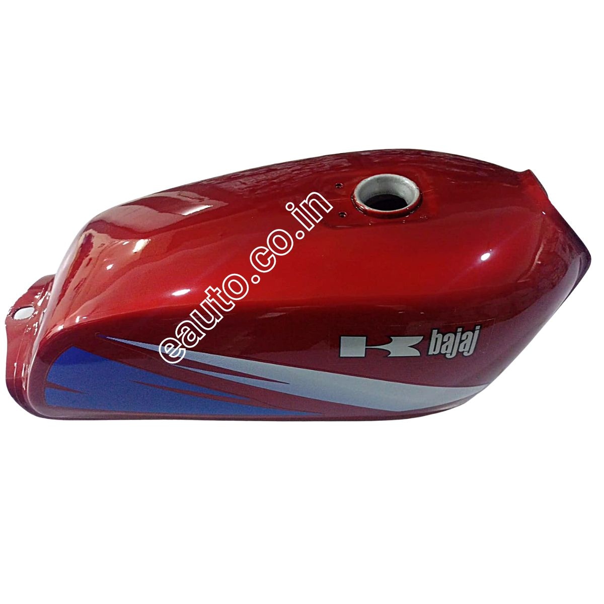 Ensons Petrol Tank for Kawasaki Bajaj 4S Champion | KB4S | Red | Blue & White Sticker