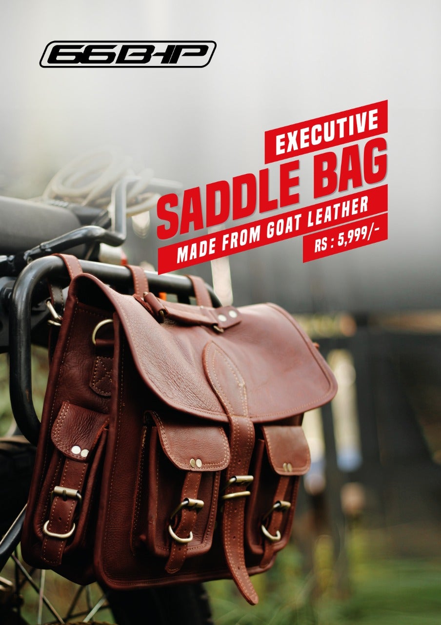 66BHP Executive leather Saddle bag