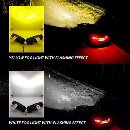 AUTOPOWERZ Smarter Ride 6 LED Yellow-White Flashing Universal Fog Light,Off Road Driving Waterproof Bike SUV Car Truck and other vehicles 12V (Pack of 2)