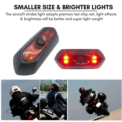 USB Rechargeable Motorcycle/Bicycle Helmet Light Front/Rear Motorcycle Helmet Night Warning Light (Pack of 1)