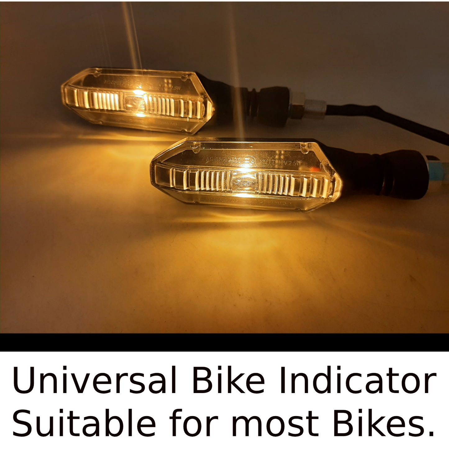 Universal Yellow LED Bike Indicators Compatible with Most Bikes (Pack of 2)