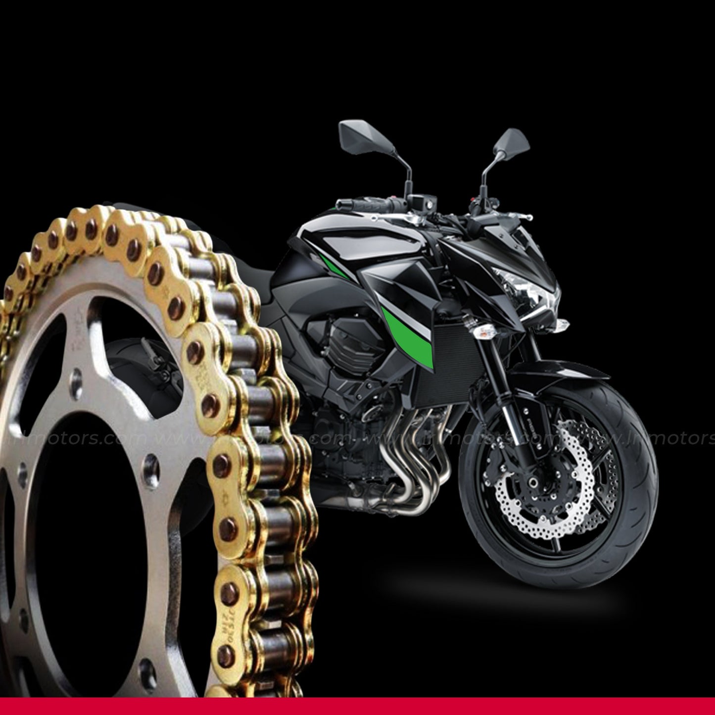 Kawasaki Z800 JT Brass Chain & Sprocket Kit