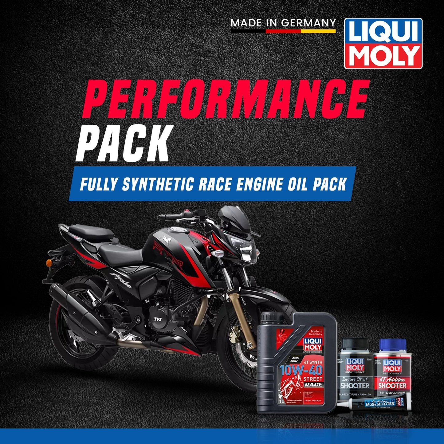 TVS Apache RTR 180 engine oil Performance pack