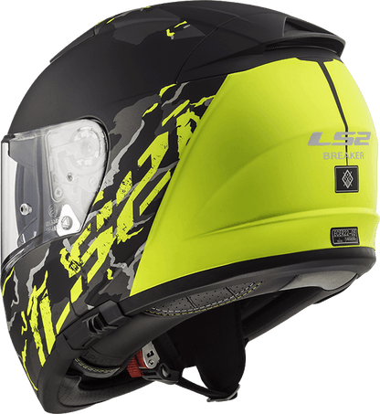 LS2 HELMATE - FF390 BREAKER FELINE MATT BLACK HI-VIS YELLOW