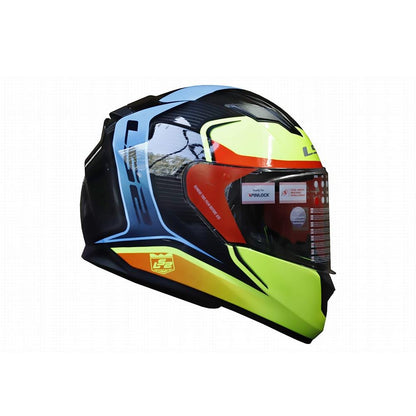 LS2 HELMET -  FF320 FLAUX BLACK NEON YELLOW  HELMETS