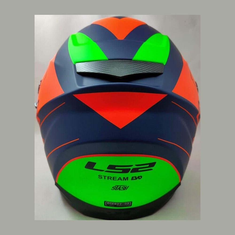 LS2 HELMET -  FF320 Stream Evo Stash Matt Navy Blue Orange Full Faced Helmet