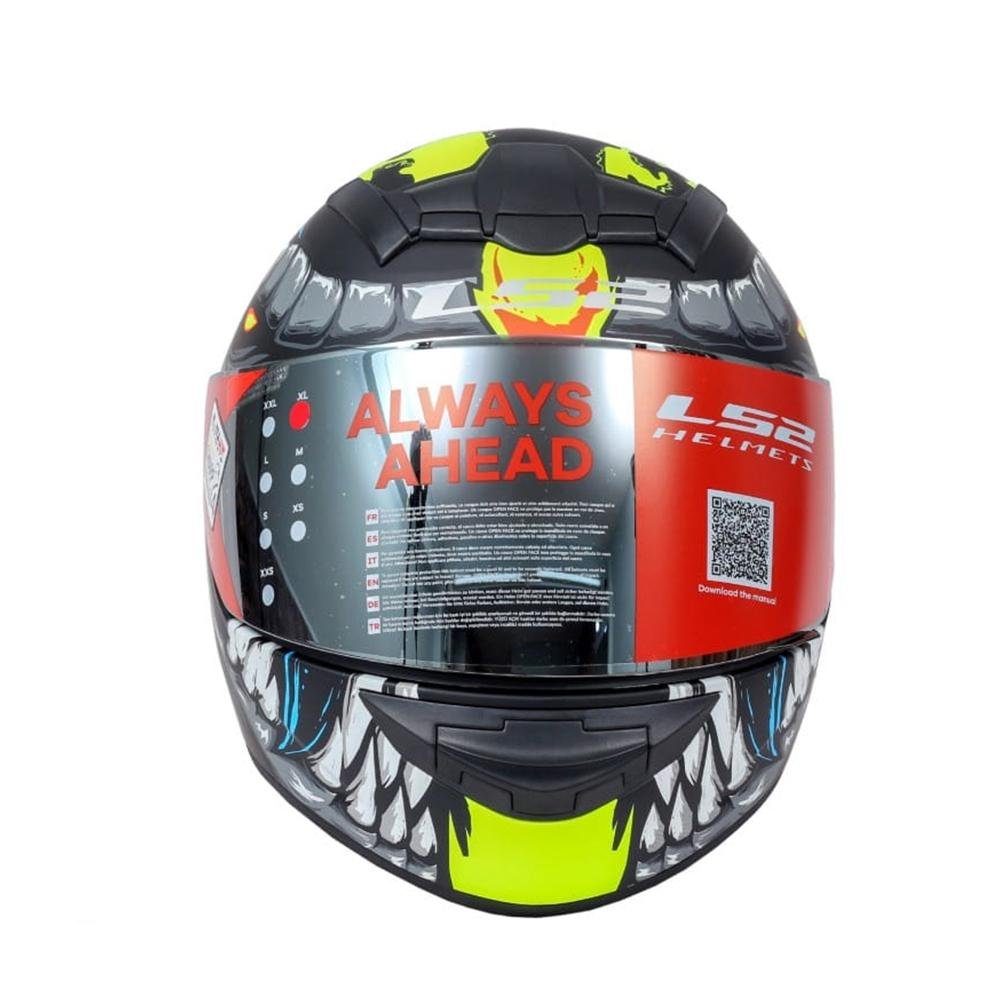 LS2 HELMET - FF352 FLY DEMON MATT BLACK YELLOW