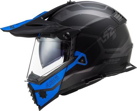 LS2 HELMET - MX436 PIONEER EVO COBRA BLACK GREY BLUE MATT