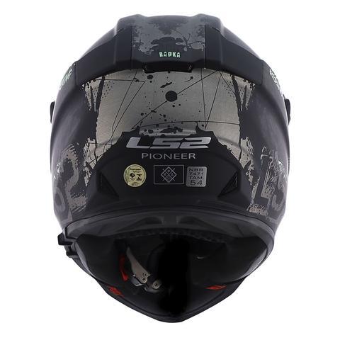 LS2 HELMET - MX436 Pioneer Evo Fearless Matt Black Grey Chrome Helmet