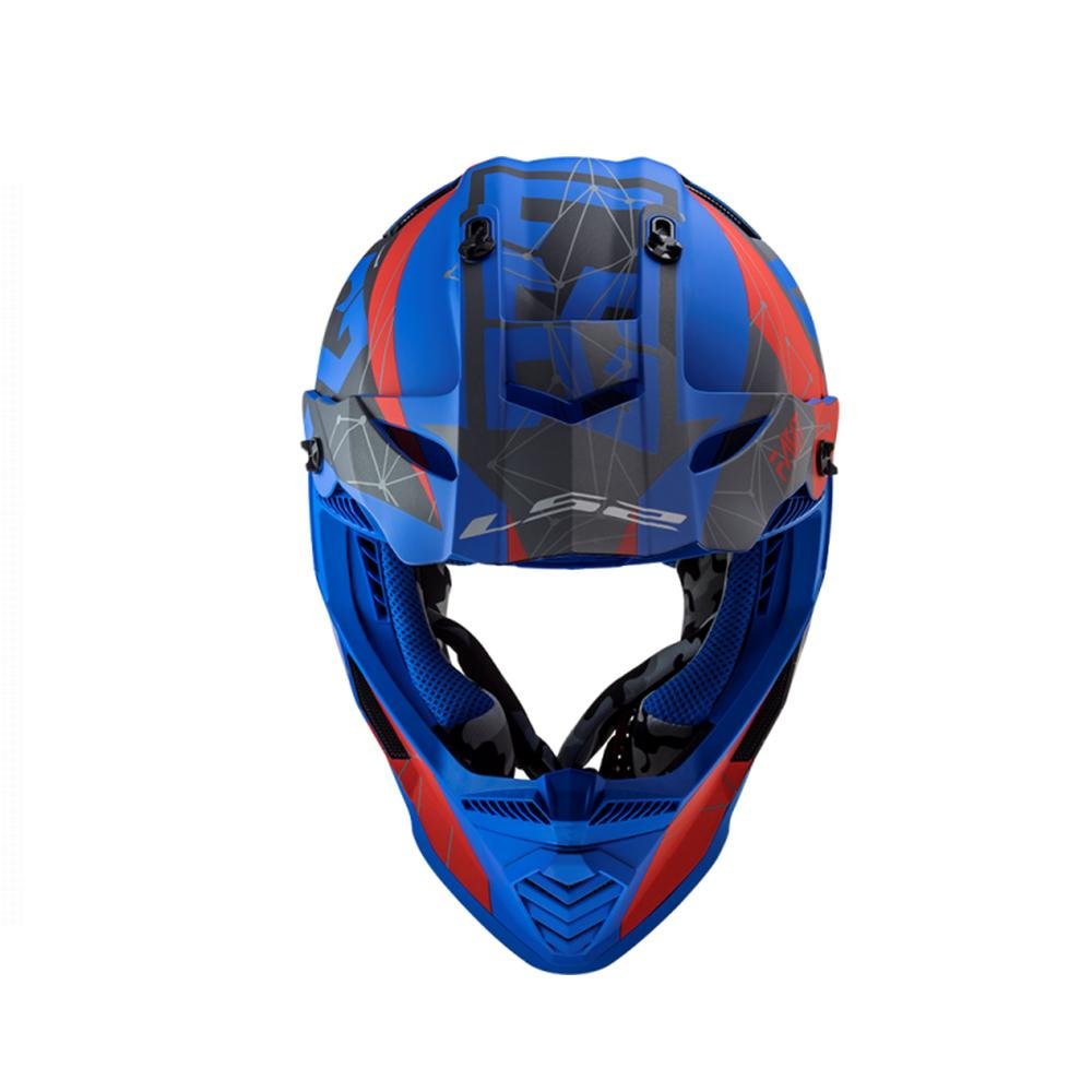 LS2 Helmet MX437 Fast Evo Alpha Blue Red Black Matt