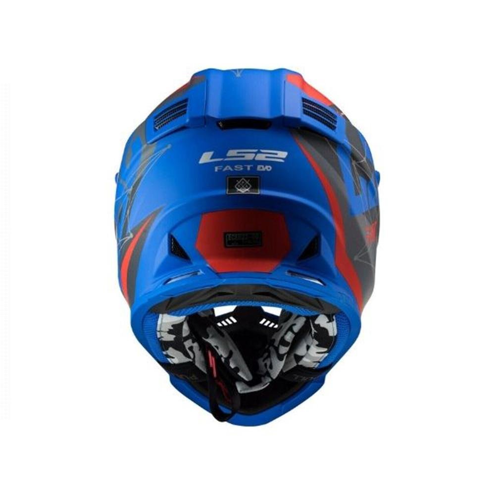 LS2 Helmet MX437 Fast Evo Alpha Blue Red Black Matt