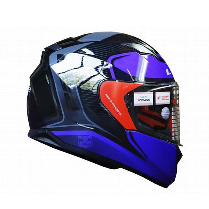 LS2 HELMETS - FF320 FLAUX BLACK BLUE