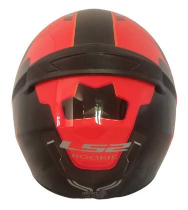 LS2 Helmets - FF352 Rookie - Iron Face - Gloss Black Orange - Single Mercury Visor Full Face Helmet