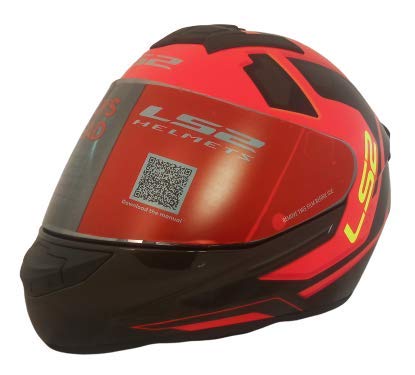 LS2 Helmets - FF352 Rookie - Iron Face - Gloss Black Orange - Single Mercury Visor Full Face Helmet