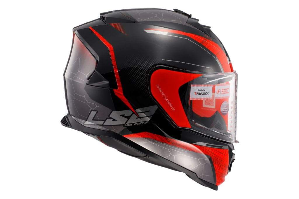 LS2 HELMETS - FF800 STORM CLASSY BLACK RED GLOSS HELMET