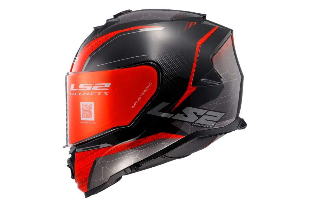 LS2 HELMETS - FF800 STORM CLASSY BLACK RED GLOSS HELMET