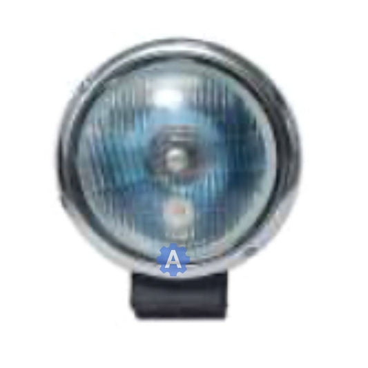 Head Light Set for Bajaj Avenger (Chrome Rim with Blue Bulb)