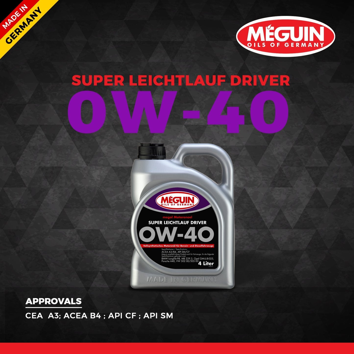 Meguin 0W40 Synthetic Car Engine Oil 1 L