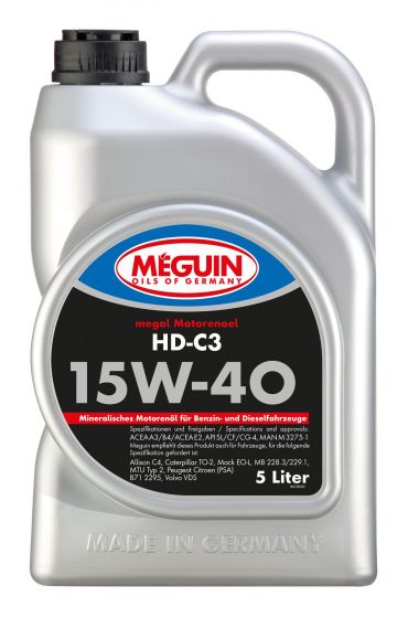 Meguin 15W40  HD-C3 Car Engine Oil 5 L