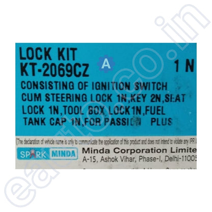 MINDA Lock Set (For Hero Passion Plus) | Set of 4 | 2069CZ