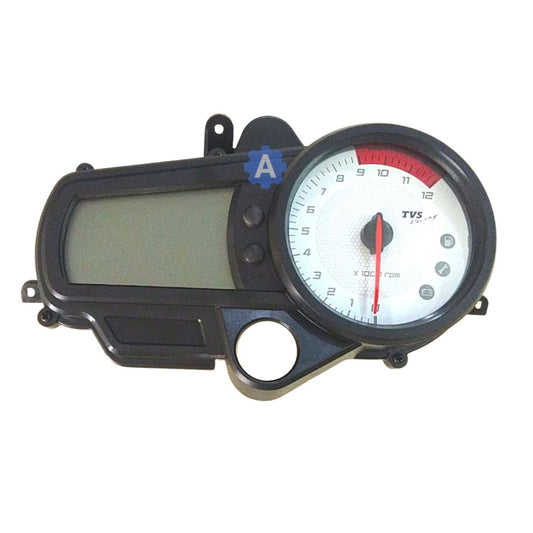 MUKUT Speedometer Assembly for TVS Apache RTR 160 (Digital Meter)  | RTR 180 (Digital Meter) | White Display