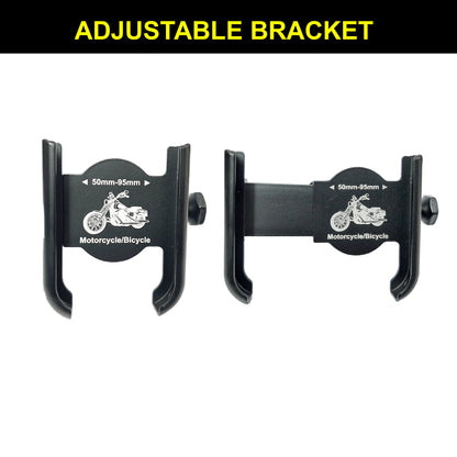 Universal CNC Handle Fitting Motorcycle Mobile Stand Mount Bracket compatible with all Vehicles and Fitable with all Mobile Phones